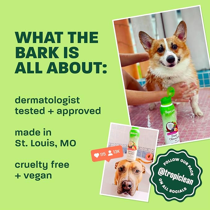 TropiClean 2-in-1 Dog Shampoo