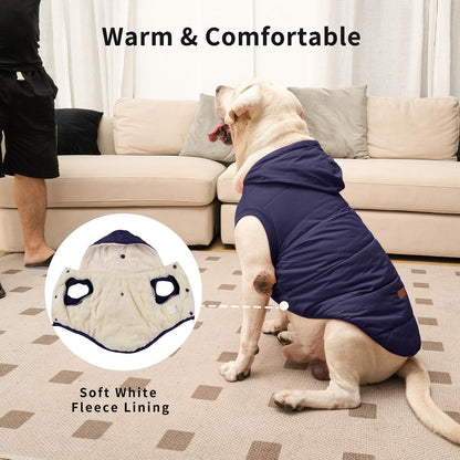 Vecomfy Warm Dog Coats with Hoodie