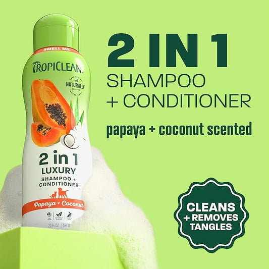 TropiClean 2-in-1 Dog Shampoo